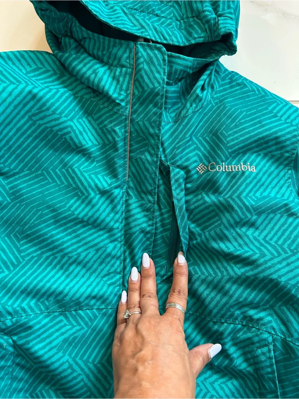 Columbia Kids Teal Hooded Puffer Jacket